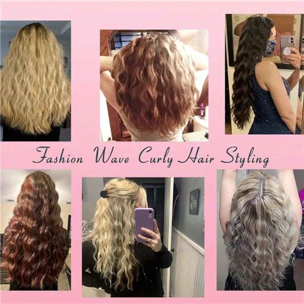 3 Barrel Curling Iron Hair Crimper: Birthday Gifts for Women Aleath Dual Voltage - Picture 6 of 7